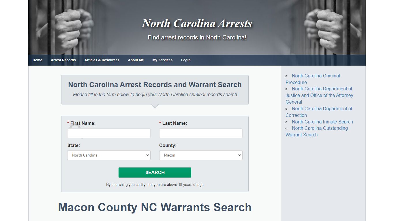 Macon County NC Warrants Search - North Carolina Arrests